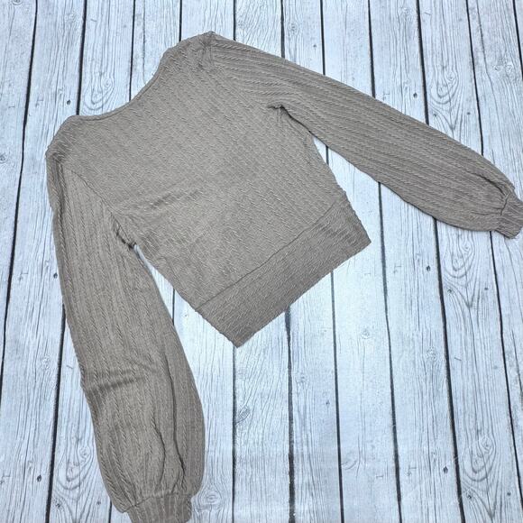 NWT ZAFUL Women's Pullover Ribbed Cropped Knitwear Ruched Size Small - Picture 5 of 5